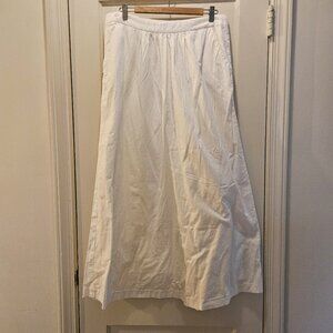 White Cotton Maxi Skirt